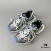 Balenciaga 3XL Mesh Lace-Up Distressed Low-Top Dad Shoes in Silver Blue