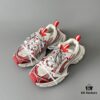 Balenciaga 3XL Mesh Lace-Up Distressed Low-Top Dad Sneakers in White and Red