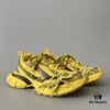 Balenciaga 3XL Mesh Lace-Up Distressed Low-Top Dad Shoes in Yellow and Black