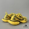 Balenciaga 3XL Mesh Lace-Up Distressed Low-Top Dad Shoes in Yellow and Black