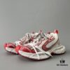 Balenciaga 3XL Mesh Lace-Up Distressed Low-Top Dad Sneakers in White and Red