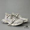 Balenciaga 3XL Mesh Lace-Up Distressed Low-Top Dad Sneakers in Light Beige