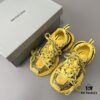 Balenciaga 3XL Mesh Lace-Up Distressed Low-Top Dad Shoes in Yellow and Black