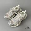 Balenciaga 3XL Mesh Lace-Up Distressed Low-Top Dad Sneakers in Light Beige