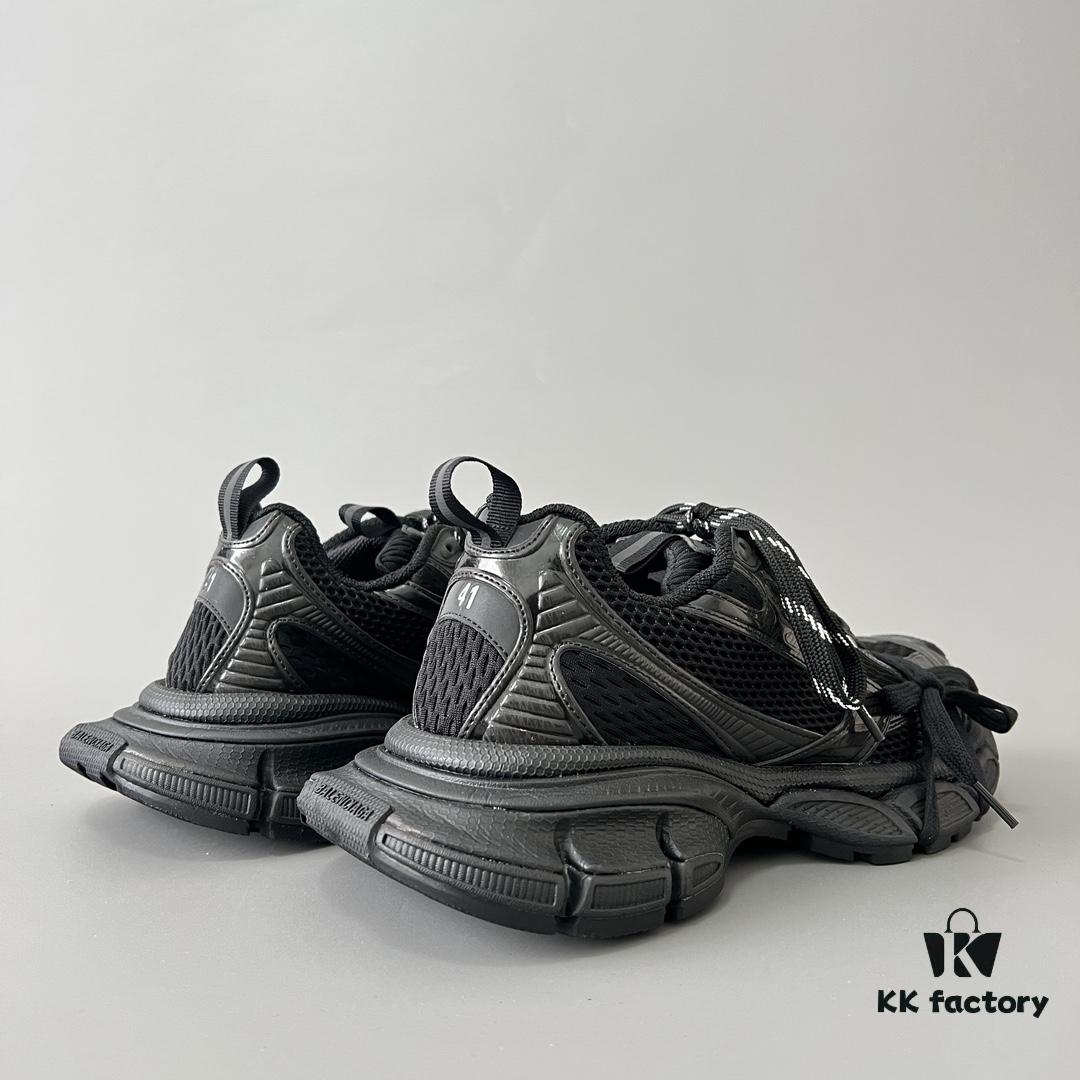 Balenciaga Black Mesh Lace-Up Distressed Low-Top Daddy Shoes 3XL