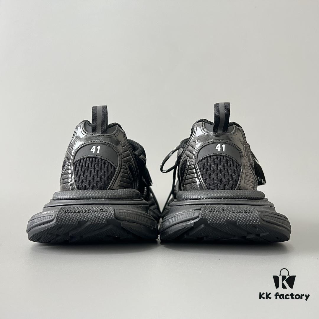 Balenciaga Black Mesh Lace-Up Distressed Low-Top Daddy Shoes 3XL