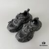 Balenciaga Black Mesh Lace-Up Distressed Low-Top Daddy Shoes 3XL
