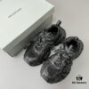 Balenciaga Black Mesh Lace-Up Distressed Low-Top Daddy Shoes 3XL