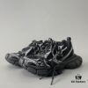 Balenciaga 3XL Mesh Lace-Up Distressed Low-Top Daddy Sneakers in Black and White
