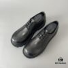 Balenciaga Sergent Derby Shoes in Smooth Calfskin Leather in Black