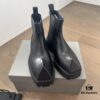 Balenciaga Paris Rhino Chelsea Ankle Boots, Durable British Style, Mid-Cut Chukka Boots