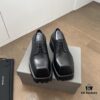 Balenciaga Trooper 4-Eyelet Lace-Up Platform Square-Toe Derby Shoes