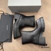 Balenciaga Trooper Chunky Square-Toe Ankle Boots