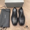 Balenciaga 3-Eyelet Lace-Up Square-Toe Derby Shoes with Gear-Textured Sole