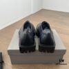 Balenciaga 3-Eyelet Lace-Up Square-Toe Derby Shoes with Gear-Textured Sole