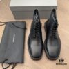 Balenciaga Gear-Soled Square-Toe Ankle Boots