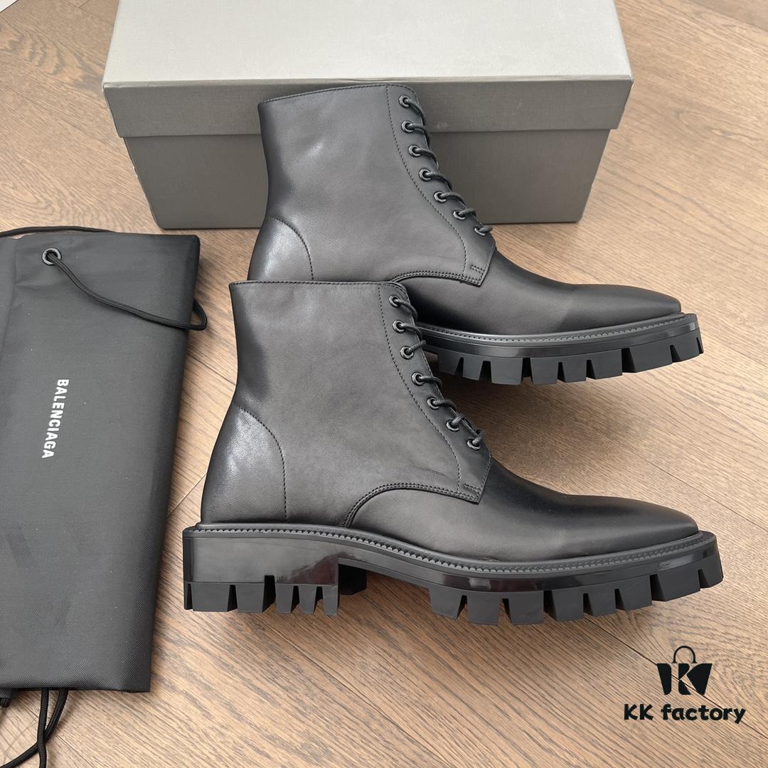 Balenciaga Gear-Soled Square-Toe Ankle Boots