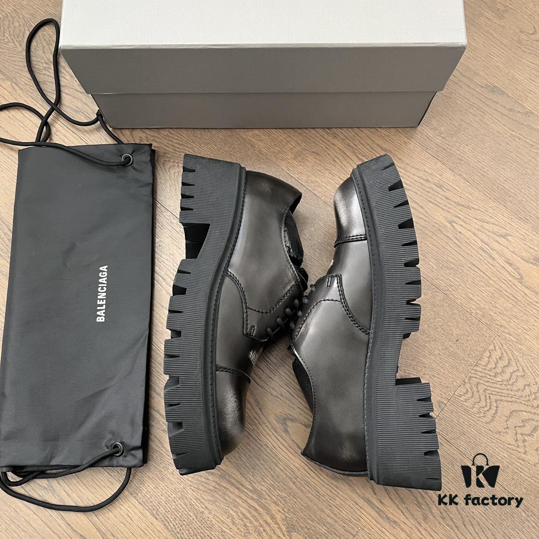 Balenciaga Tractor Leather Distressed Shoes