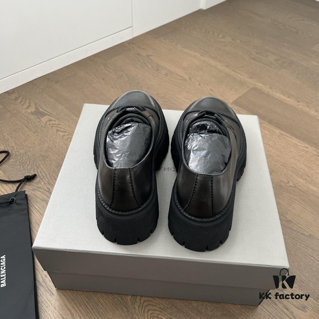 Balenciaga Tractor Leather Distressed Shoes