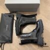 Balenciaga Tractor Chunky Leather Lace-Up Ankle Boots