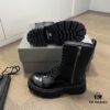 Balenciaga Tractor Chunky Leather Lace-Up Ankle Boots