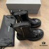 Balenciaga Tractor Chunky Leather Lace-Up Ankle Boots