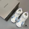 Balenciaga X-Pander Mesh Nylon Lace-Up Non-Slip Low-Cut Sneakers in White, Blue, and Purple