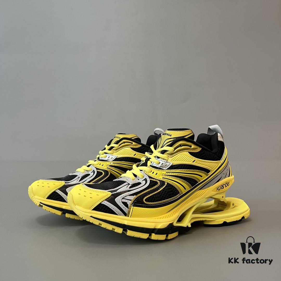 Balenciaga X-Pander Mesh Nylon Lace-Up Non-Slip Low-Cut Sneakers in Yellow