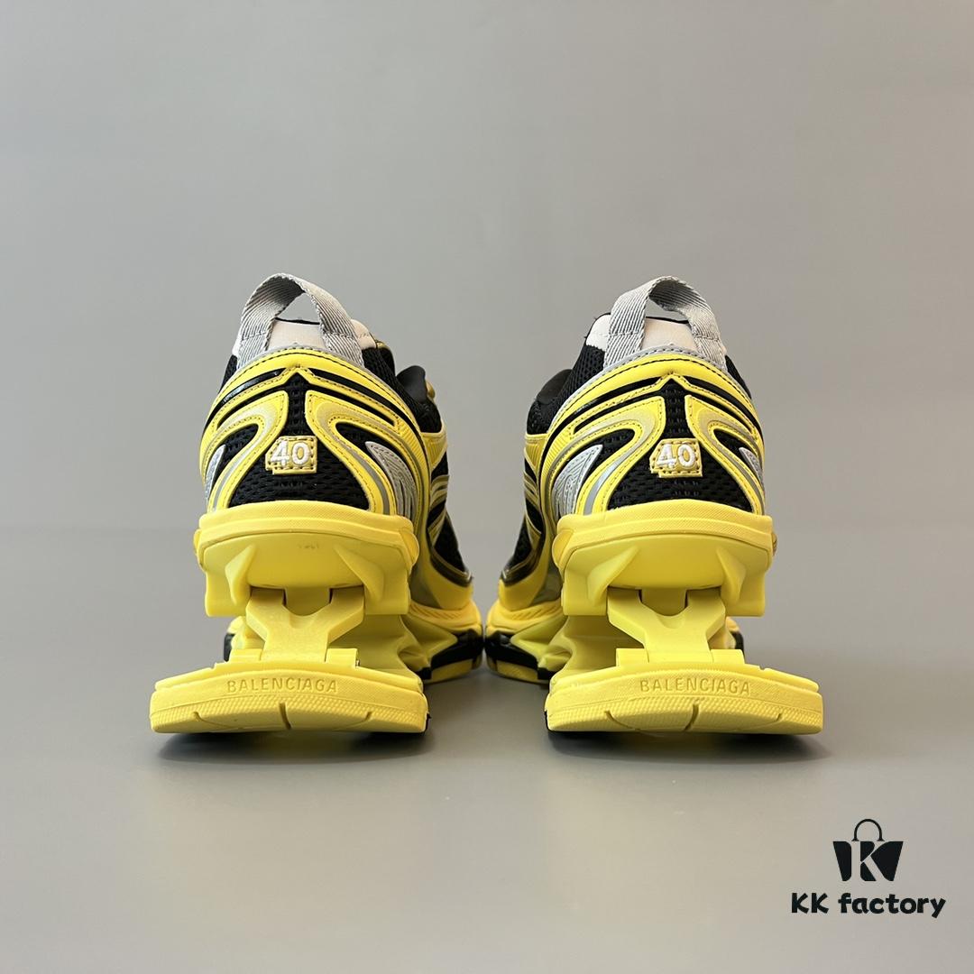 Balenciaga X-Pander Mesh Nylon Lace-Up Non-Slip Low-Cut Sneakers in Yellow