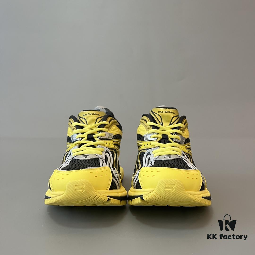 Balenciaga X-Pander Mesh Nylon Lace-Up Non-Slip Low-Cut Sneakers in Yellow