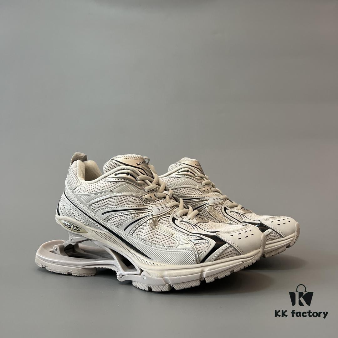 Balenciaga X-Pander Mesh Nylon Lace-Up Non-Slip Low-Cut Sneakers in Beige Brown