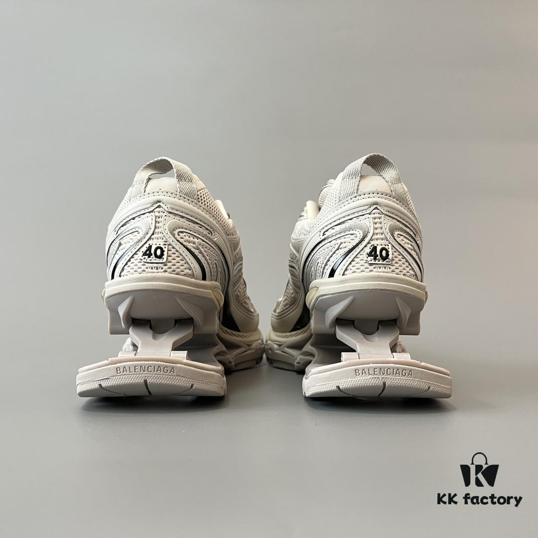 Balenciaga X-Pander Mesh Nylon Lace-Up Non-Slip Low-Cut Sneakers in Beige Brown