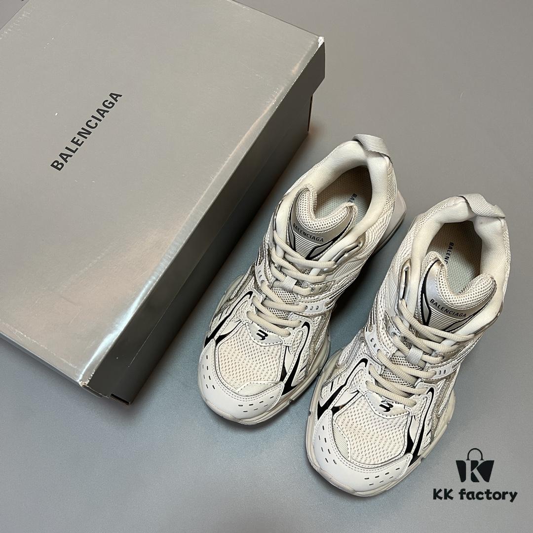 Balenciaga X-Pander Mesh Nylon Lace-Up Non-Slip Low-Cut Sneakers in Beige Brown