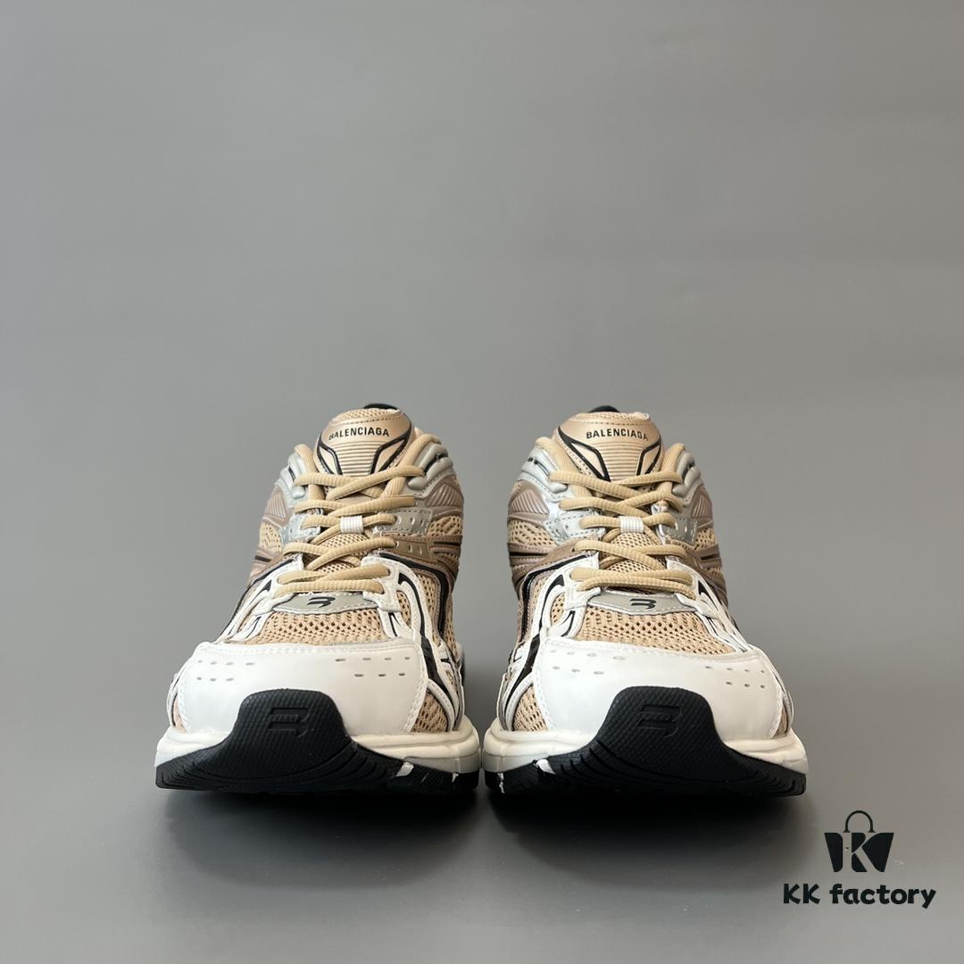 Balenciaga X-Pander Mesh Nylon Lace-up Non-slip Low-top Athletic Leisure Shoes in Rose Gold