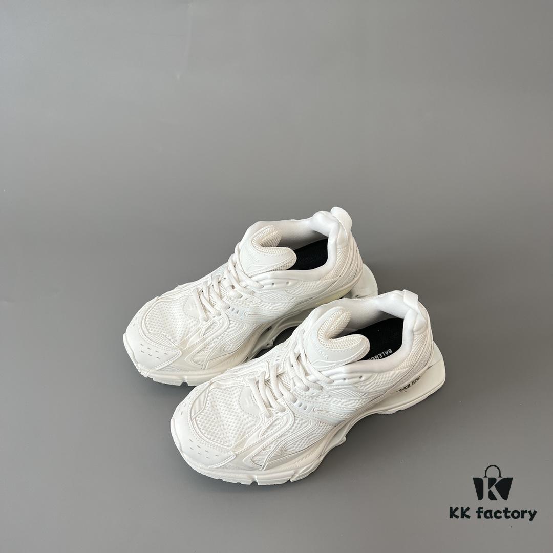 Balenciaga X-Pander Mesh Nylon Lace-Up Non-Slip Low-Cut Sneakers in White