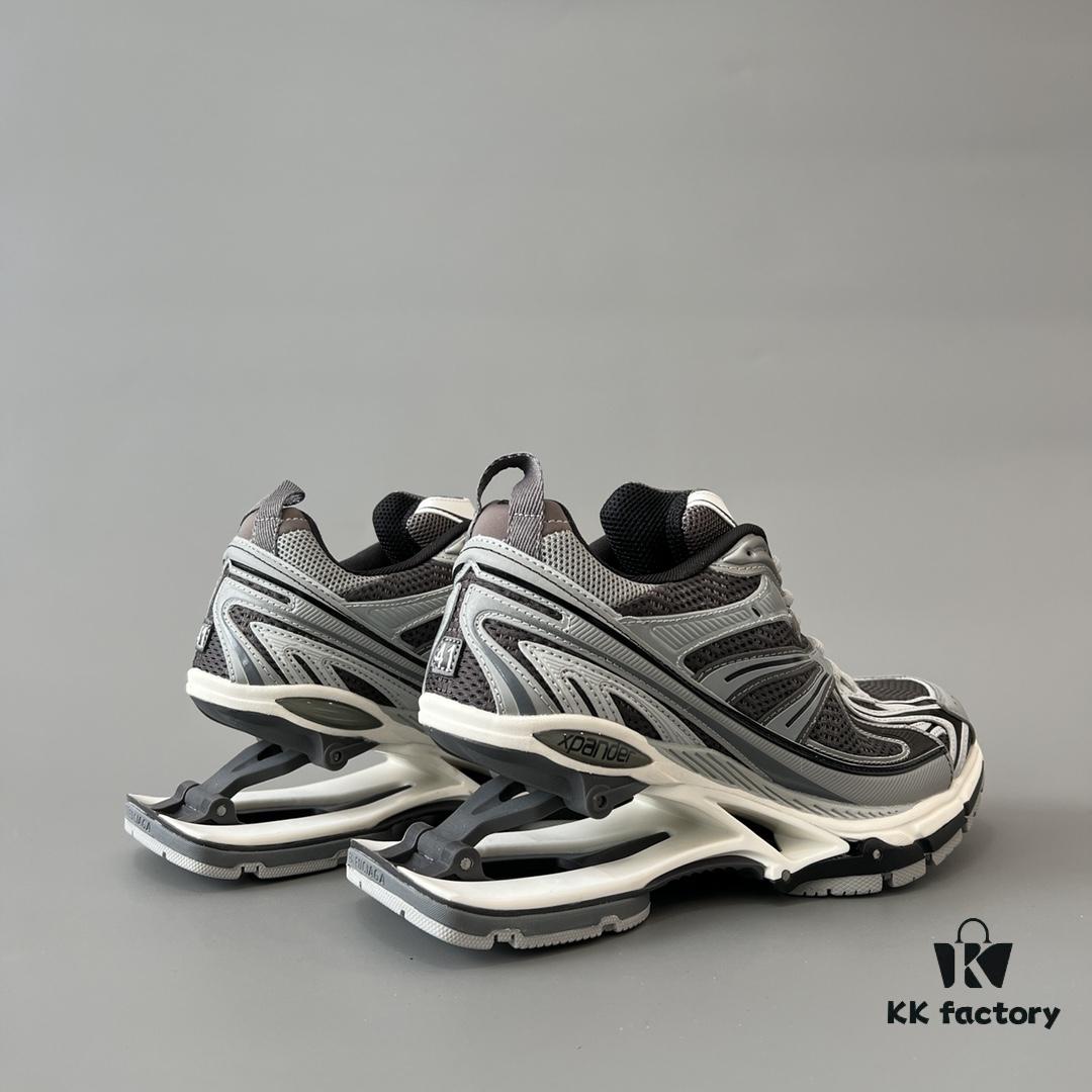 Balenciaga X-Pander Mesh Nylon Low-Top Lace-Up Sneakers in Grey