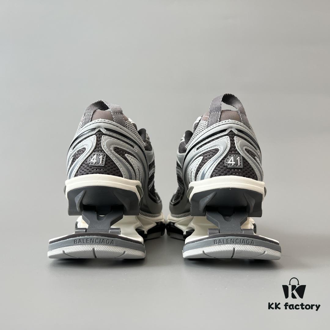 Balenciaga X-Pander Mesh Nylon Low-Top Lace-Up Sneakers in Grey