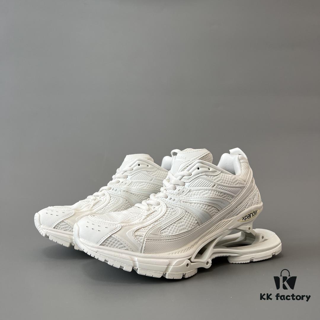 Balenciaga X-Pander Mesh Nylon Lace-Up Non-Slip Low-Cut Sneakers in White