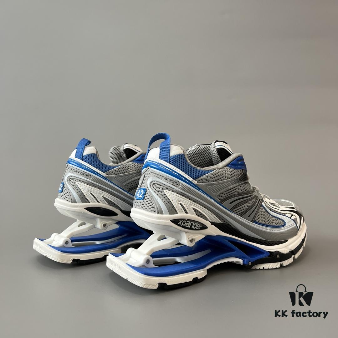 Balenciaga X-Pander Mesh Nylon Lace-Up Non-Slip Low-Cut Sneakers in Blue