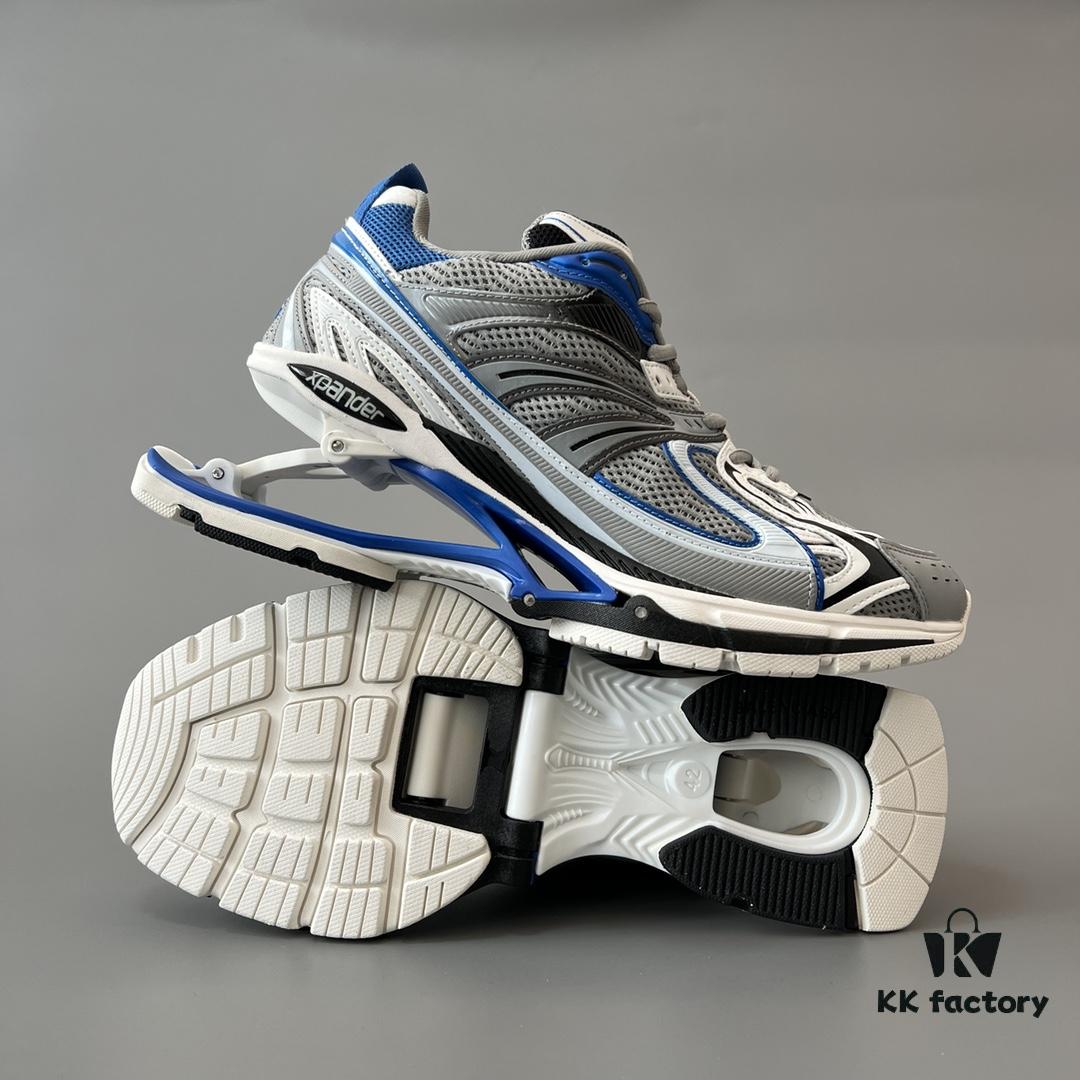 Balenciaga X-Pander Mesh Nylon Lace-Up Non-Slip Low-Cut Sneakers in Blue