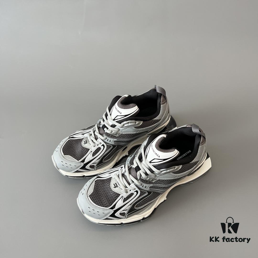 Balenciaga X-Pander Mesh Nylon Low-Top Lace-Up Sneakers in Grey