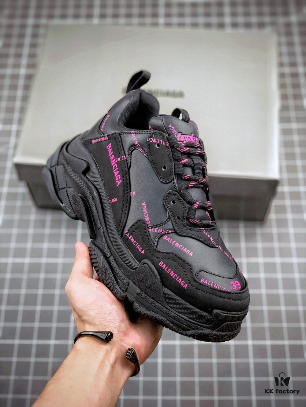 Balenciaga Triple S Black Purple Collaboration