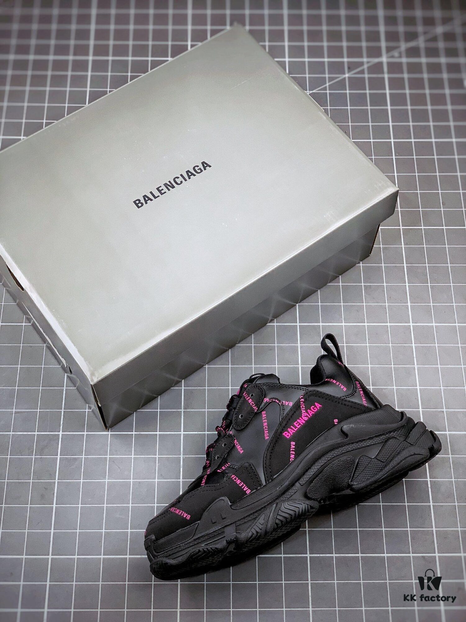 Balenciaga Triple S Black Purple Collaboration