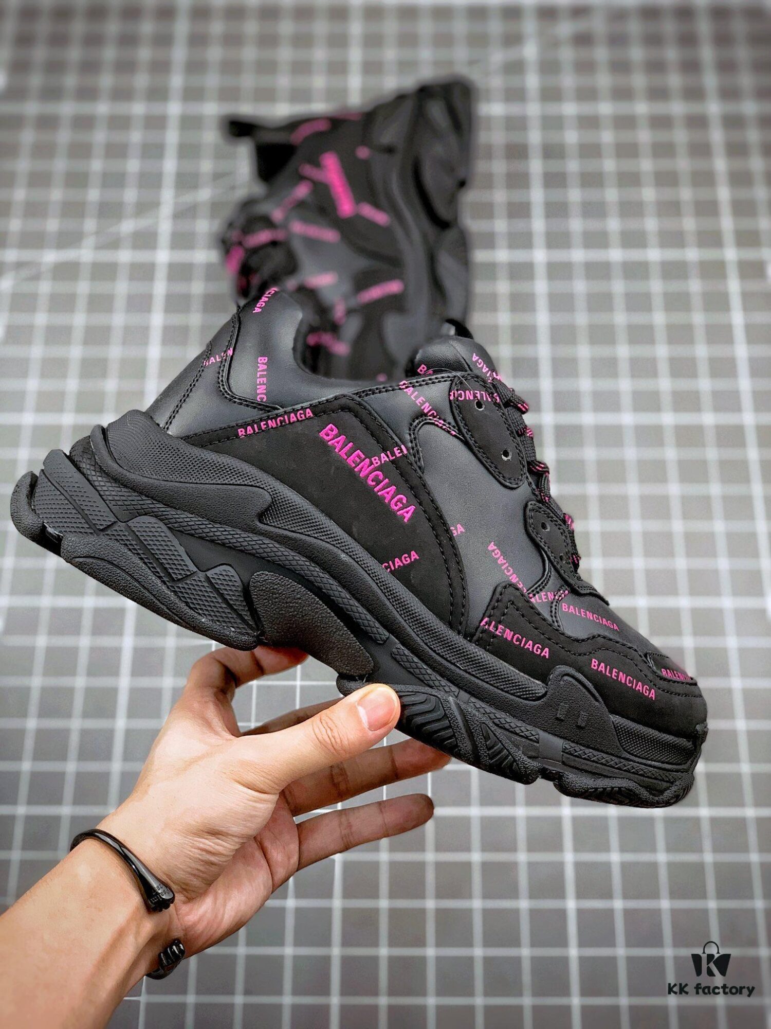 Balenciaga Triple S Black Purple Collaboration