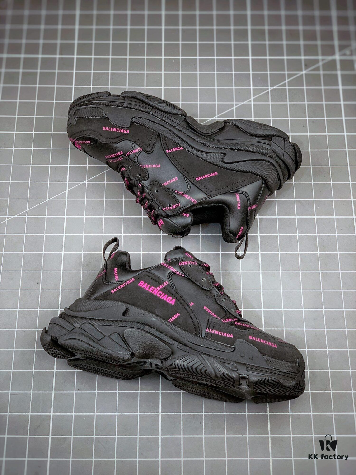 Balenciaga Triple S Black Purple Collaboration