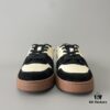 FENDI Match Unisex Retro Patchwork Leather Sneakers in Black and White