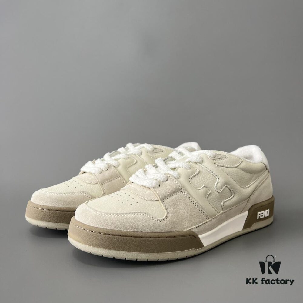 FENDI Match Vintage Patchwork White Sneakers Unisex