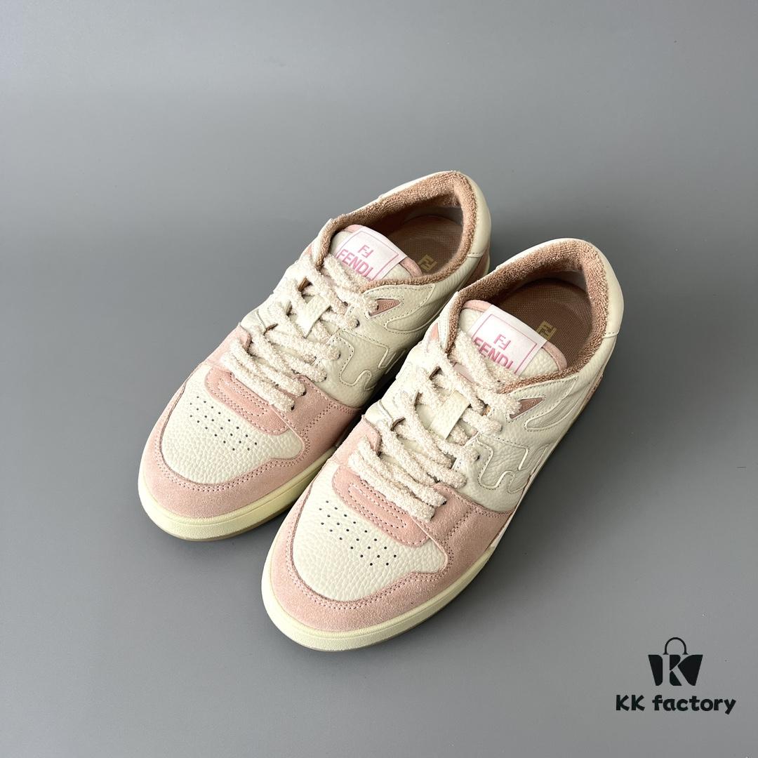FENDI Match Vintage Patchwork Pink Women's Sneakers