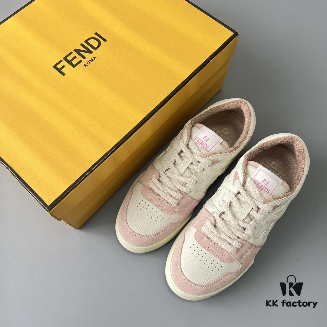 FENDI Match Vintage Patchwork Pink Women's Sneakers