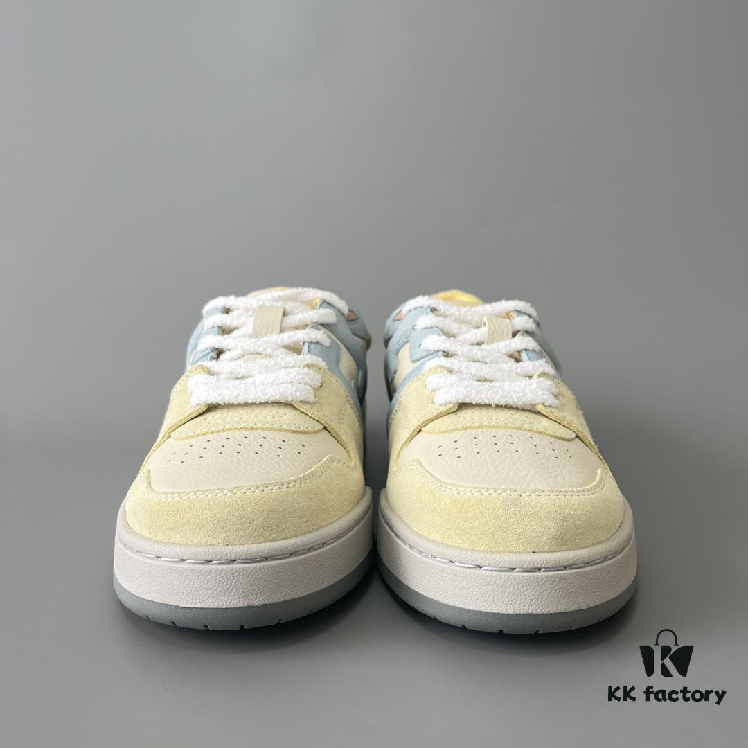 FENDI Match Vintage Patchwork Sneakers Unisex Yellow